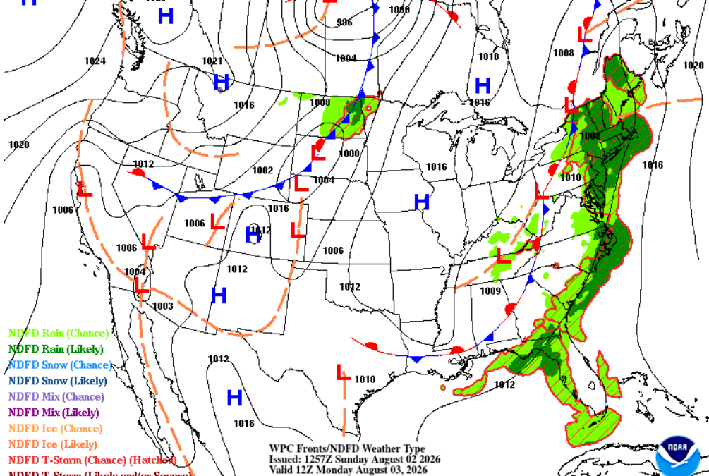 Heat Dominates Southeast Texas While the Ridge Gradually Weakens